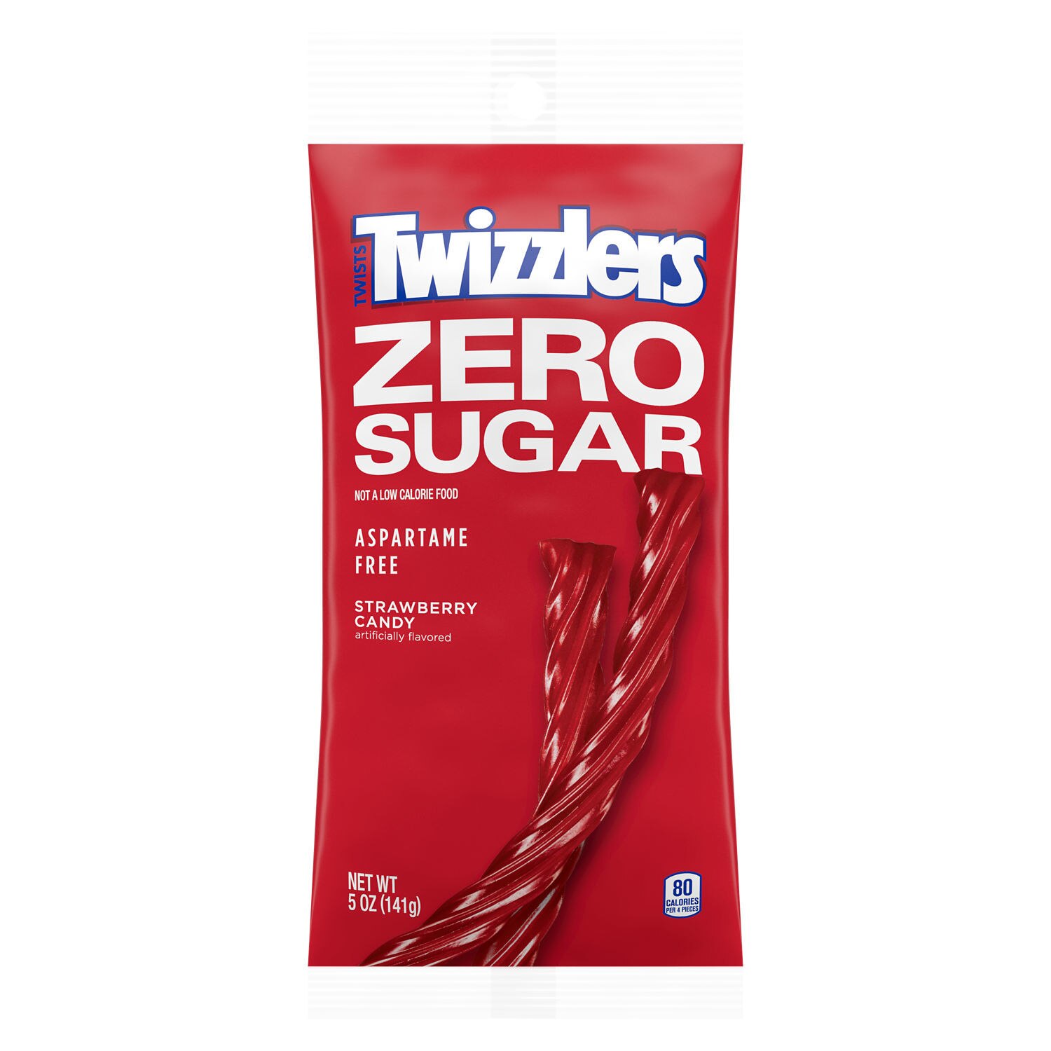Twizzlers Zero Sugar Twists Strawberry Flavored Licorice Style, Candy Bag, 5 Oz , CVS