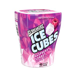Ice Breakers Ice Cubes - Chicles sin azúcar, Raspberry Sorbet