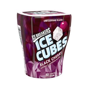 Ice Breakers Ice Cubes Sugar Free Black Cherry Gum, 40 Pieces, 3.24 Ounces
