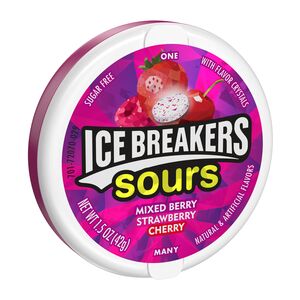 Ice Breakers Sours - Dulces ácidos, Mixed Berry, Strawberry, Cherry