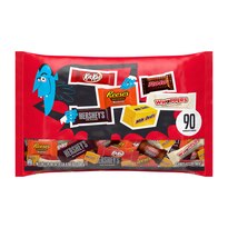 Hershey Assorted Chocolate Flavors Bite Size, Halloween Candy Variety Bag, 90 ct, 24.98 oz