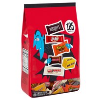 Hershey Assorted Chocolate Flavors Bite Size, Halloween Candy Bulk Variety Bag, 185 ct, 53.34 oz