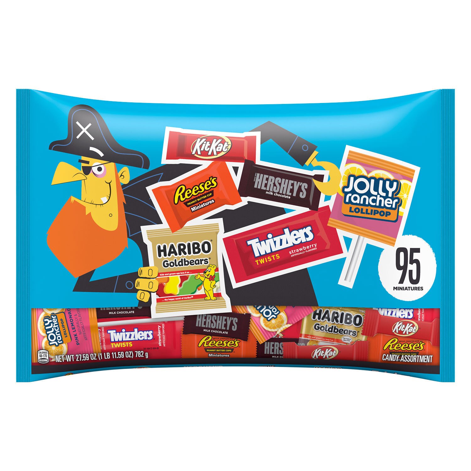 Hershey Assorted Flavored, Halloween Candy Variety Bag, 95 ct, 27.59 oz