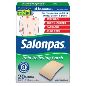 Salonpas Pain Relieving Patch, 8-Hour Pain Relief, 20 Ct , CVS