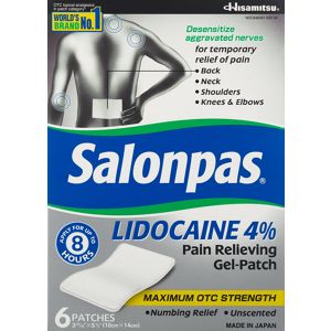 Salona's Maximum Strength Lidocaine Gel Patches, 6CT