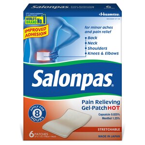 Salonpas Pain Relieving Gel Patch Hot, 6 Ct , CVS