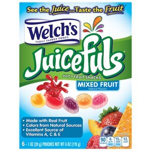 Welch's Juicefuls Mixed Fruit Fruit Snacks, 6 Ct, 1 Oz , CVS