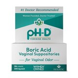 pH-D Feminine Health Boric Acid Vaginal Suppositories for Vaginal Odor, 24 CT, thumbnail image 1 of 3