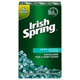 Irish Spring Deodorant Bar Soap, Deep Action Scrub, 3.7 OZ, 6 CT, thumbnail image 1 of 3