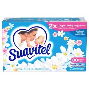 Suavitel Fabric Softener Dryer Sheets, Field Flowers - 80 Count - 80 Ct , CVS