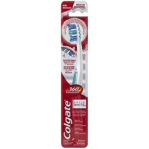 Colgate 360 Advanced Optic White Toothbrush, Medium