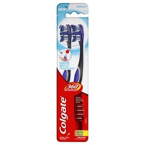 Colgate 360 Advanced Floss-Tip Bristles Toothbrush