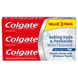 Colgate Baking Soda and Peroxide Whitening Toothpaste, Brisk Mint, 6 OZ, 3 Pack, thumbnail image 1 of 3