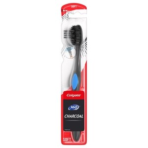  Colgate 360 Charcoal Toothbrush Slimmer Tip Soft Bristles - 1 Count 