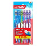 Colgate Extra Clean Full Head Toothbrush, Soft Bristle, 6 CT, thumbnail image 1 of 5