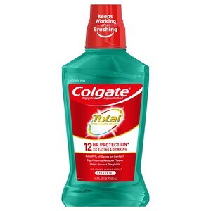 Colgate Total Antigingivitis Antiplaque Mouthwash, Alcohol-Free, Spearmint, 500 ML - 16.9 Oz , CVS