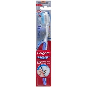 Colgate - Cepillo dental con cerdas Floss-Tip, suave