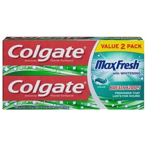 Colgate Max Fresh With Whitening Toothpaste Clean Mint 6 Oz 2ct