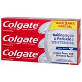 Colgate Baking Soda and Peroxide Whitening Toothpaste, Brisk Mint  8 OZ, 3 Pack, thumbnail image 2 of 4