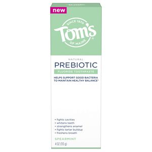 Tom's Of Maine Prebiotic Fluoride Natural Toothpaste Spearmint, 4 OZ