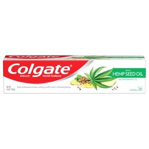 Colgate - Pasta dental en gel con aceite de semilla de cáñamo, Herbal Mint, 4.6 oz