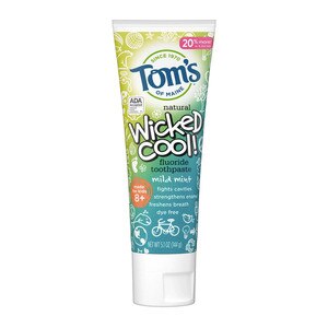 Tom's of Maine Kids Wicked Cool Flouride Toothpaste, Mild Mint, 5.1 OZ