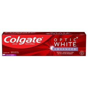 Colgate Optic White Advanced Teeth Whitening Toothpaste, Oxygenating White, 4.5 OZ