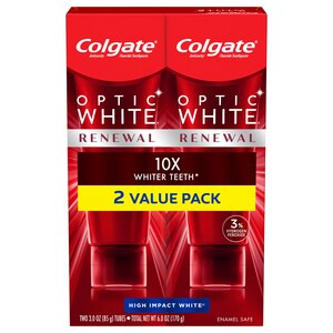 Colgate Optic White Renewal High Impact White - Pasta dental blanqueadora, 3 oz (paquete de 2)