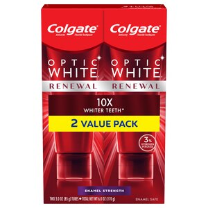 Colgate Optic White Renewal Anticavity Fluoride Toothpaste With 3% Hydrogen Peroxide, Enamel Strength, 3 OZ, 2 Pack , CVS