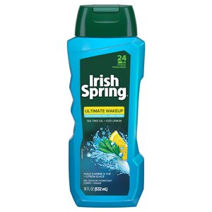 Irish Spring Ultimate Wake Up Tea Tree Face & Body Wash for Men, 18 OZ