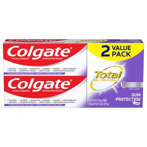 Colgate Total Multi Benefit Toothpaste with Gum Protection, 4.8 OZ (2 Packs)