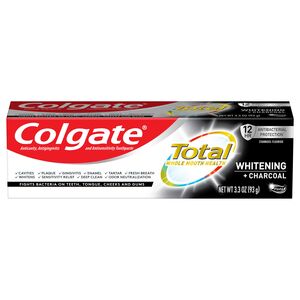 Colgate Total Whitening with Charcoal Toothpaste with Stannous Fluoride and Zinc