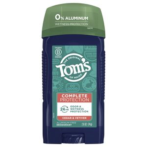 Tom's of Maine Complete Protection Aluminum-Free Natural Deodorant for Men, 2.6 OZ