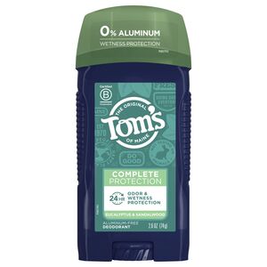Tom's of Maine Complete Protection Aluminum-Free Natural Deodorant for Men, 2.6 OZ