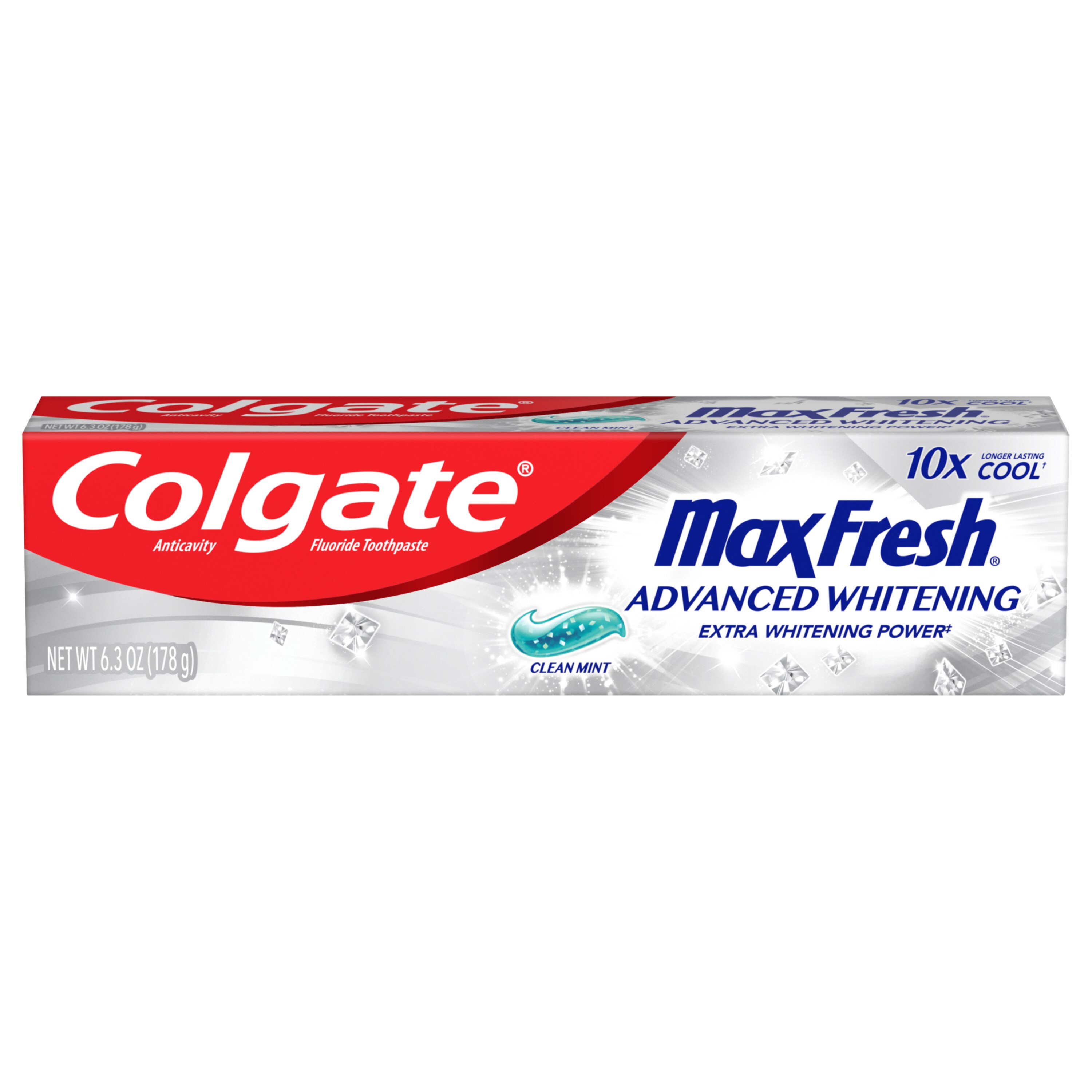 Colgate Max Fresh Advanced Whitening Anticavity Fluoride Toothpaste With Extra Whitening Power, Clean Mint, 6.3 Oz , CVS