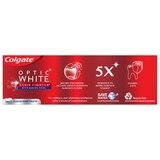 Colgate Optic White Anticavity Stain Fighter Toothpaste with Fluoride and Baking Soda, Clean Mint, 4.2 OZ, thumbnail image 2 of 4