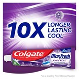 Colgate Max Fresh with Whitening Knockout Toothpaste, Mint Fusion, 6.3 OZ, thumbnail image 4 of 8