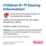 Benadryl Children's Allergy Antihistamine Liquid, Cherry, 8 OZ, thumbnail image 2 of 14