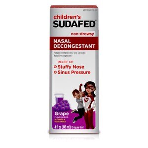 Children's Sudafed Non-Drowsy Nasal Decongestant, Grape, 4 Oz , CVS