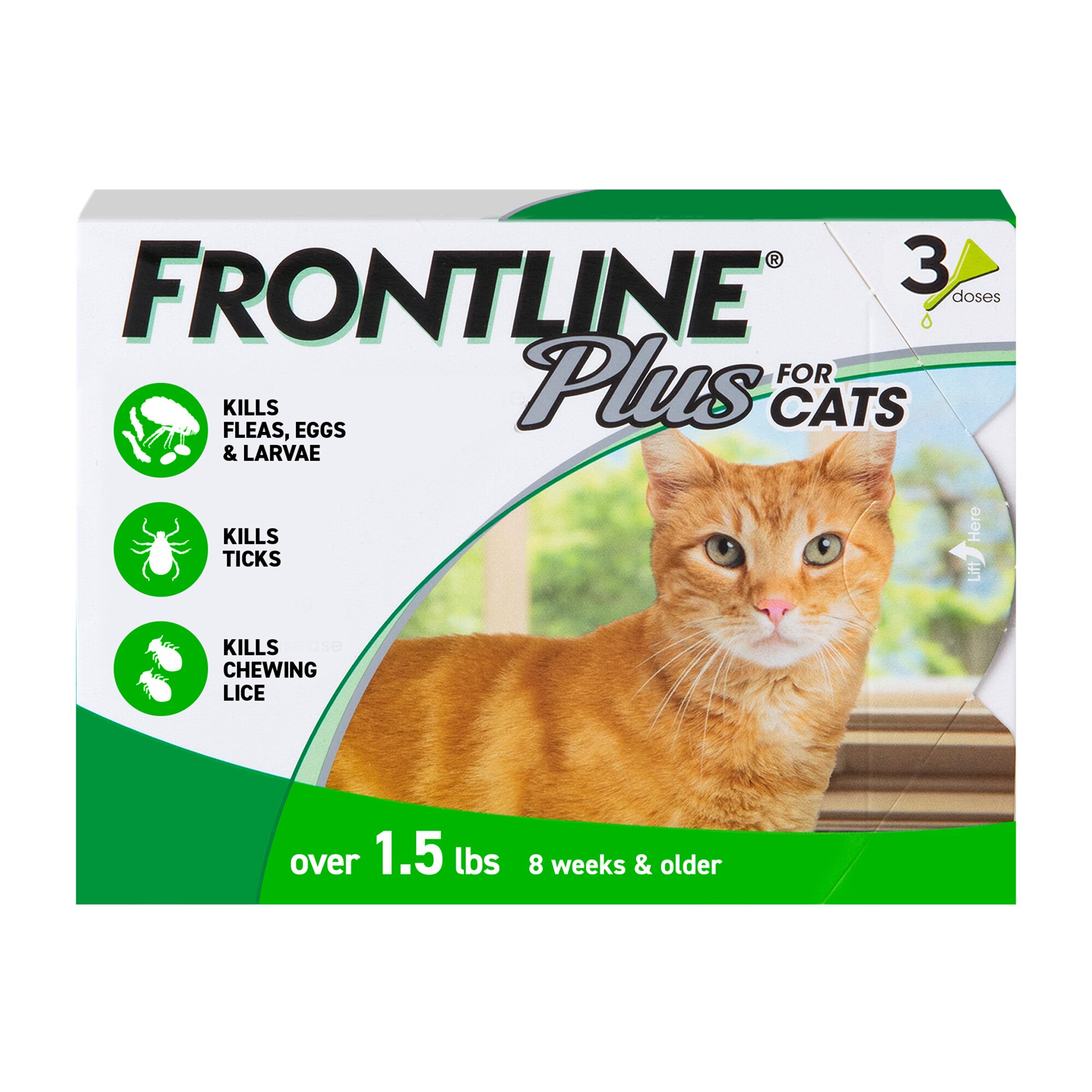 FRONTLINE Plus For Cat & Kitten Flea & Tick Spot Treatment, 3 Ct , CVS