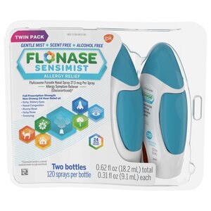 Flonase Sensimist - Alivio para la alergia en spray, 24 horas de alivio sin somnolencia, spray suave