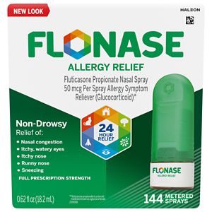 Flonase Non-Drowsy 24HR Allergy Relief Spray, 50mcg Flucticasone Propionate, 144 Sprays - 0.62 Oz , CVS