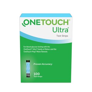  OneTouch Ultra Blue Blood Glucose Test Strips, 100CT 