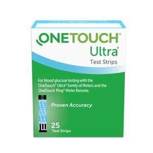 OneTouch Ultra Blue Blood Glucose Test Strips, 25 ct | CVS