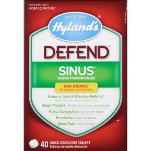Hyland's DeFend - Tabletas de rápida disolución para alivio de los senos nasales