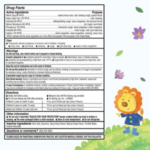 Hyland S 4kids Cold N Cough Dosage Chart