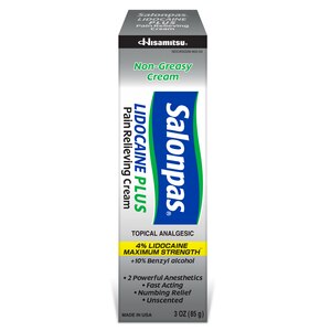 Salonpas Lidocaine Plus - Crema analgésica, 3 oz
