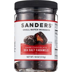 Sanders small batch wonders dark chocolate sea salt caramels 18 oz