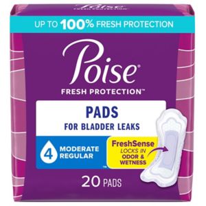 Poise Incontinence Pads Moderate Absorbency, Regular, 20 Ct , CVS