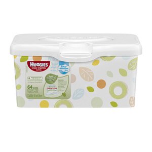 Huggies Natural Care Baby Wipes, Unscented, Pop-Up Tub, 64CT
